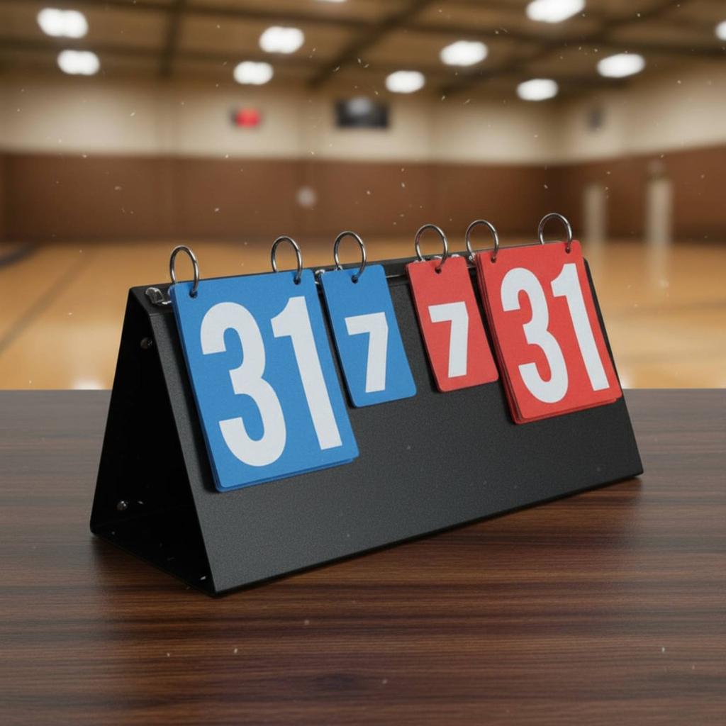 Portable Flip Scoreboard Multi-Sport Flip Scoreboard Score Flipper Easy To Read Game Counter Double-Sided Numbers For Coaches