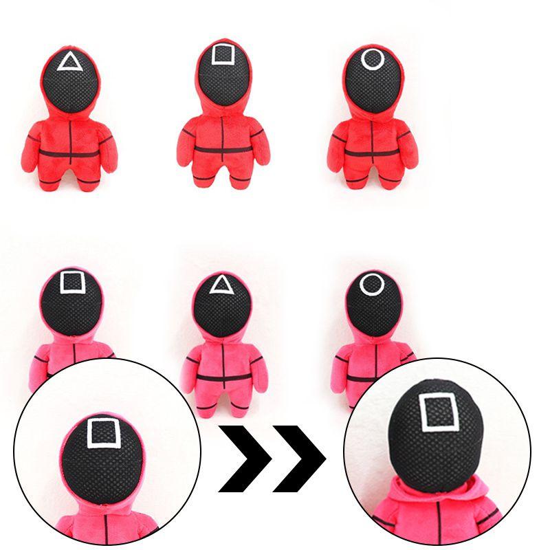 Red Squid Game Guard Worker Staff Plush Toys Front Man 001 456 218 Stuffed Doll