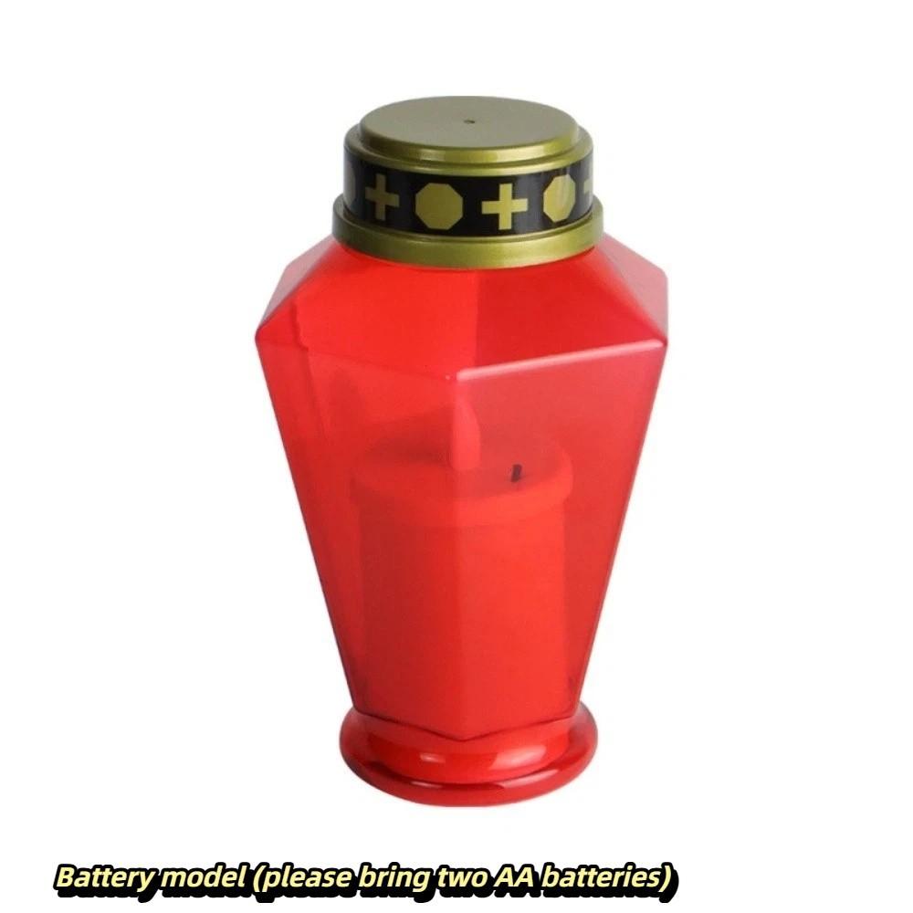 Flameless Memorial Grave Light AA Battery Powered DIY Assembly Kit Flameless Prayer Lamp Yard