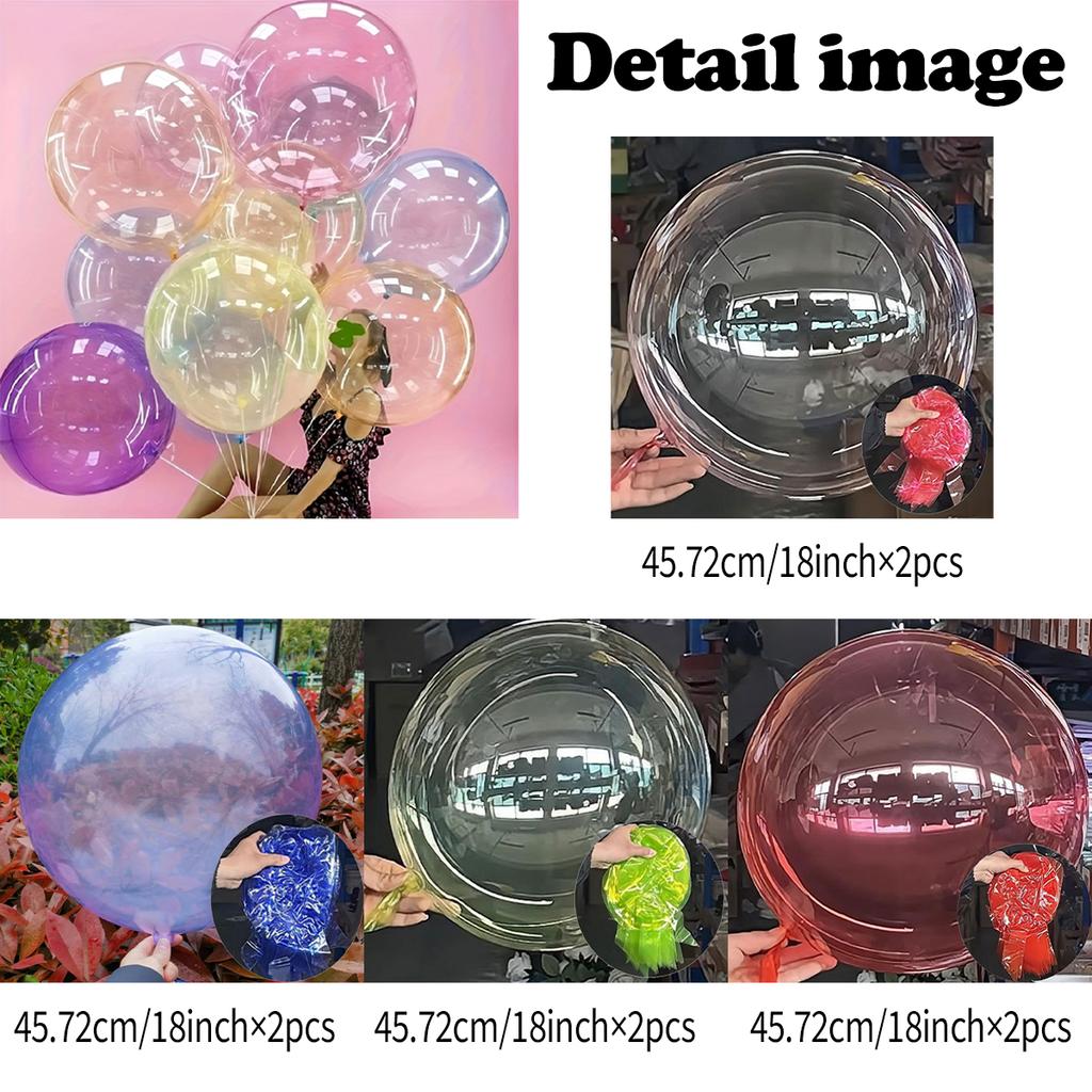 8pcs Crystal Popo Ball Transparent Color Popo Ball Used for Proposal, Wedding, Birthday, Photography Props, Shower Decoration