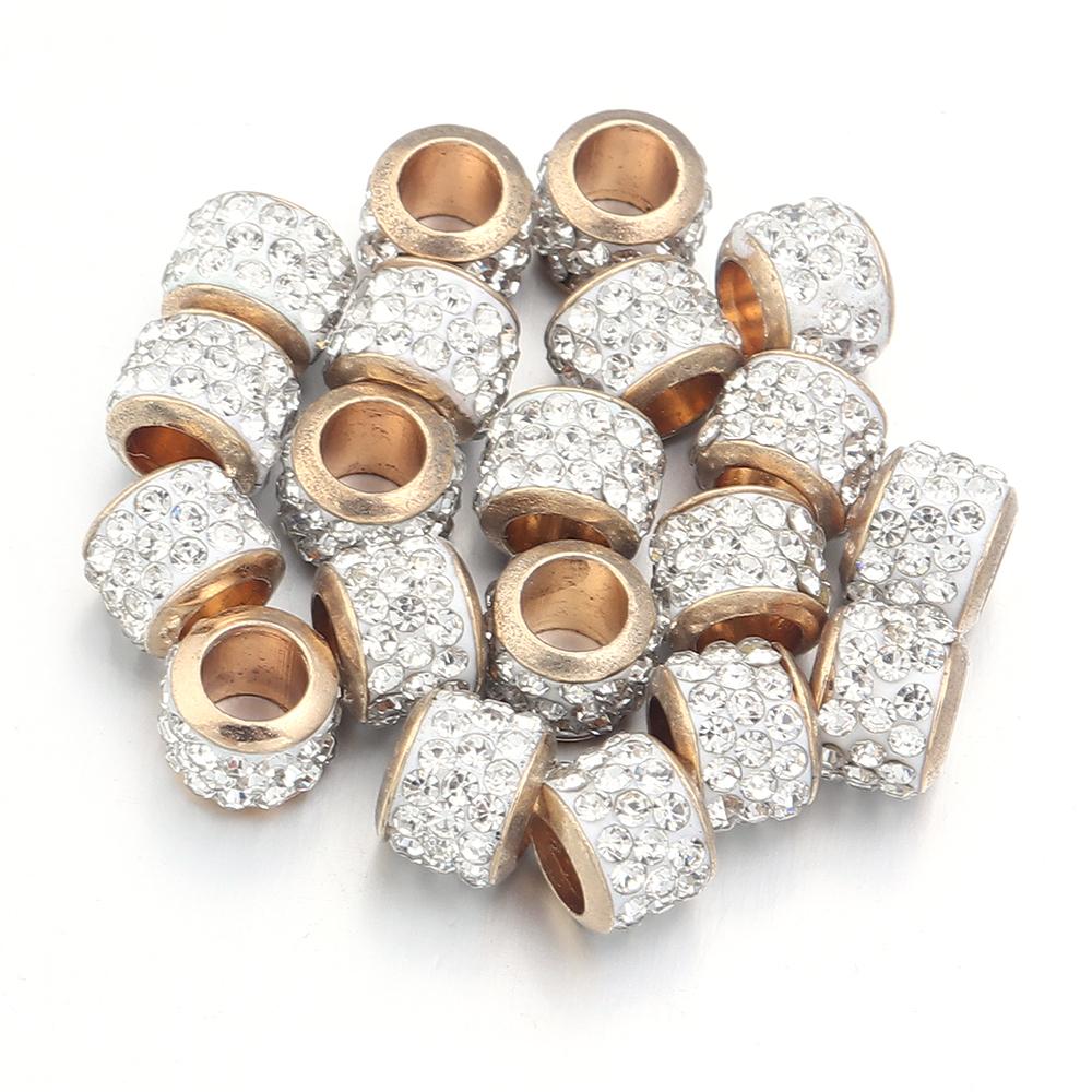 20pcs/lot Shambhala Alloy Large Hole Beads Loose Round Bead Hole 3/5mm DIY Women Jewelry Bracelet Charm Crafts Finding Wholesale