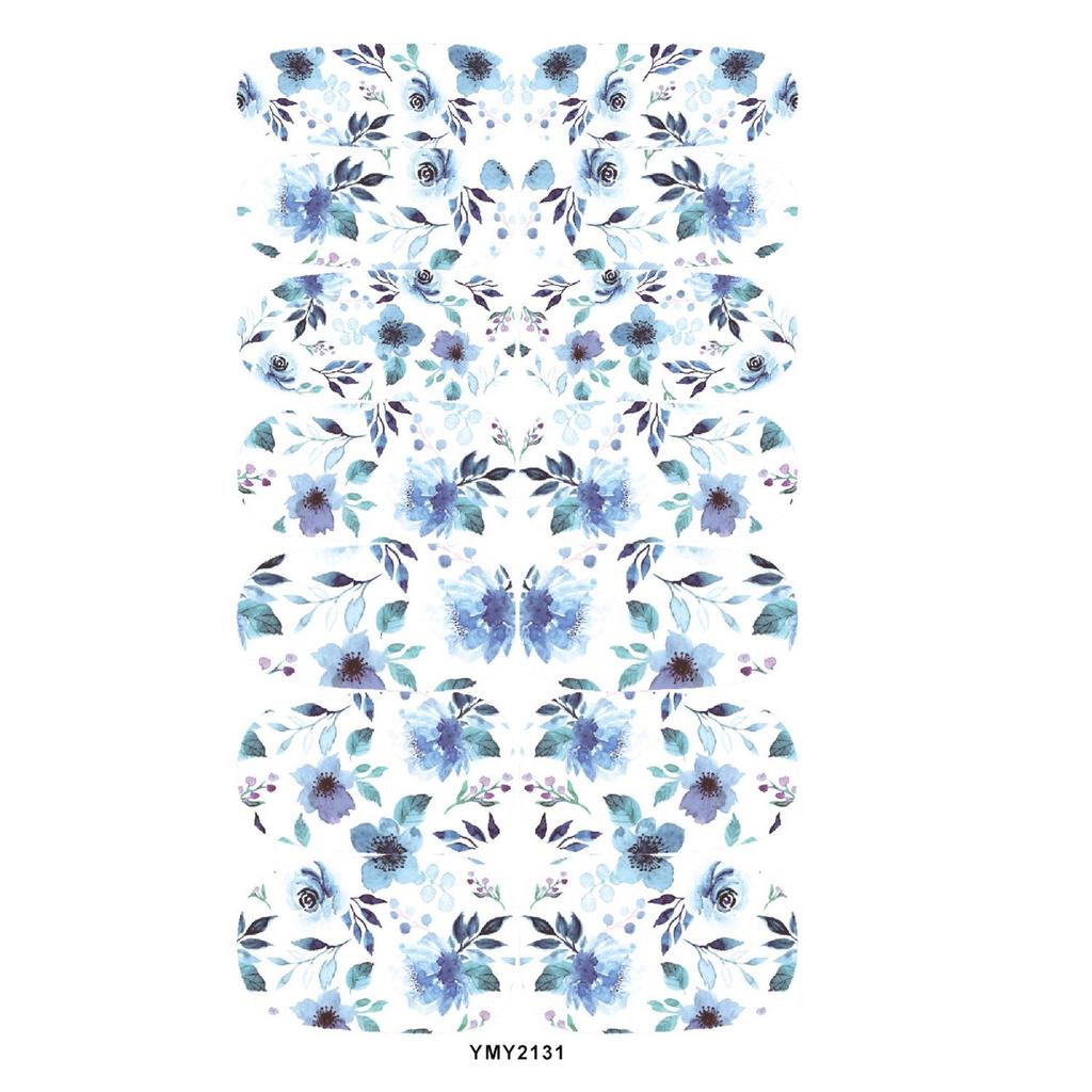 Japanese Flower Nail Art Stickers, Full Cover, Waterproof (YMY2129-2137)