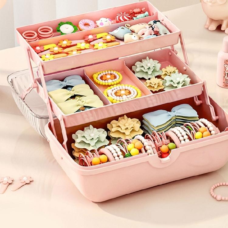 Hair Accessories Storage Box Multi Compartment Hair Accessories Container Case