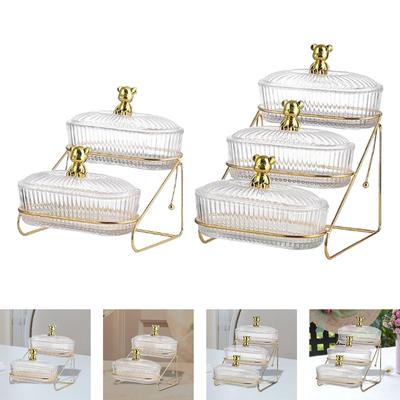 Dried Fruit Salad Plate Transparent Home Decorative Storage Container Snack Dishes for Nuts Candies Appetizer Snack Party