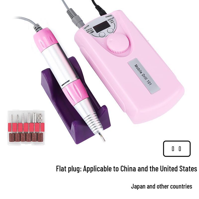 

Rechargeable 30,000 RPM Nail Grinder & Polisher with Handle and Grinding Heads