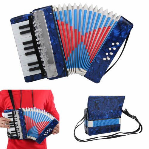 Children's Accordion, 17 Keys, 8 Basses, Easy To Play, 17 Keys