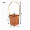 Handmade Rattan-Style Woven Flower Basket for DIY Arrangements and Party Favors