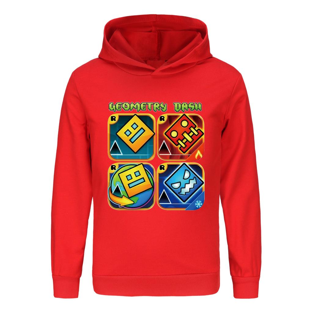 Geometry Dash Kleidung Kinder Frühling Herbst Hoodies Baby Jungen Kapuzenpullover Kleinkind Mädchen Lässige Oberbekleidung Kinder Jacken