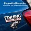 Metal Fishing Emblem Fishing Vehicle Emblem Fishing Themed Auto Badge  Vehicle Accessories
