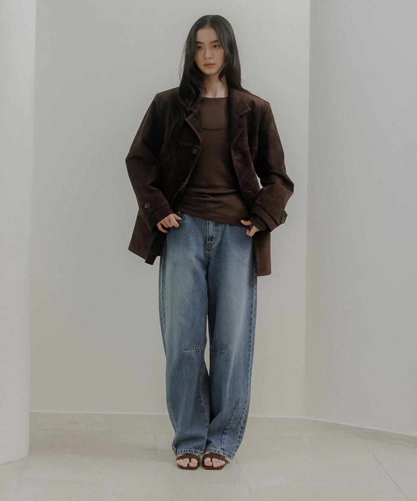 AURE SEOUL Suede Jacket [Brown]
