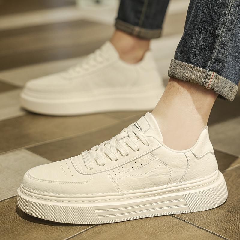 Fashion New Arrival Leather Male Sneakers Breathable Skateboarding Shoes Mens Outdoor Walking Footwear All-match Casual Shoes Trainers
