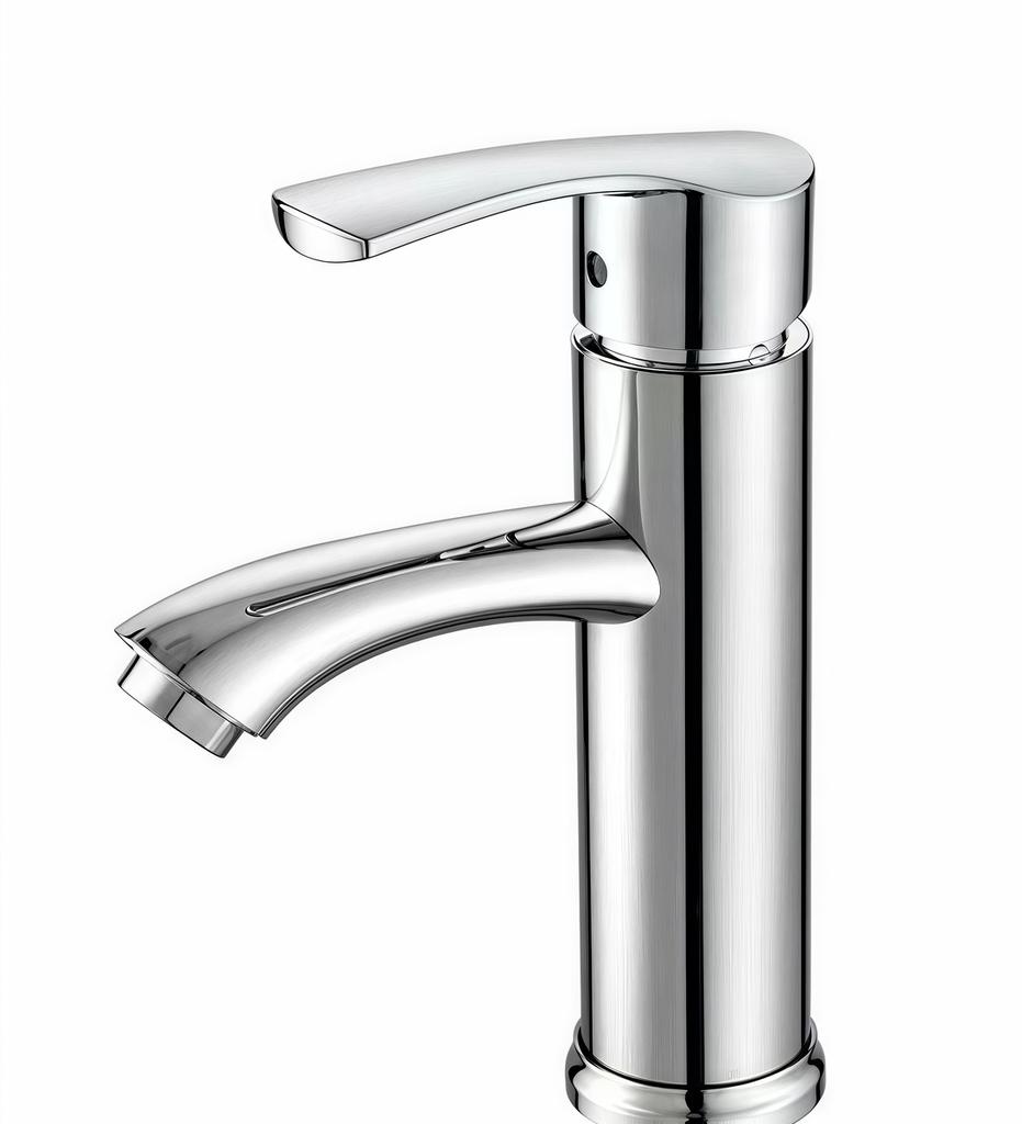 Silver Basin Sink Faucet Circular Nozzle Bathroom Sink Faucet Hot And Cold Function with Accessory Set