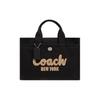 Cargo 34 Logo Zip Canvas And Satin Shoulder Crossbody Tote Bag Large Women Handbags Black CP158-LHBLK