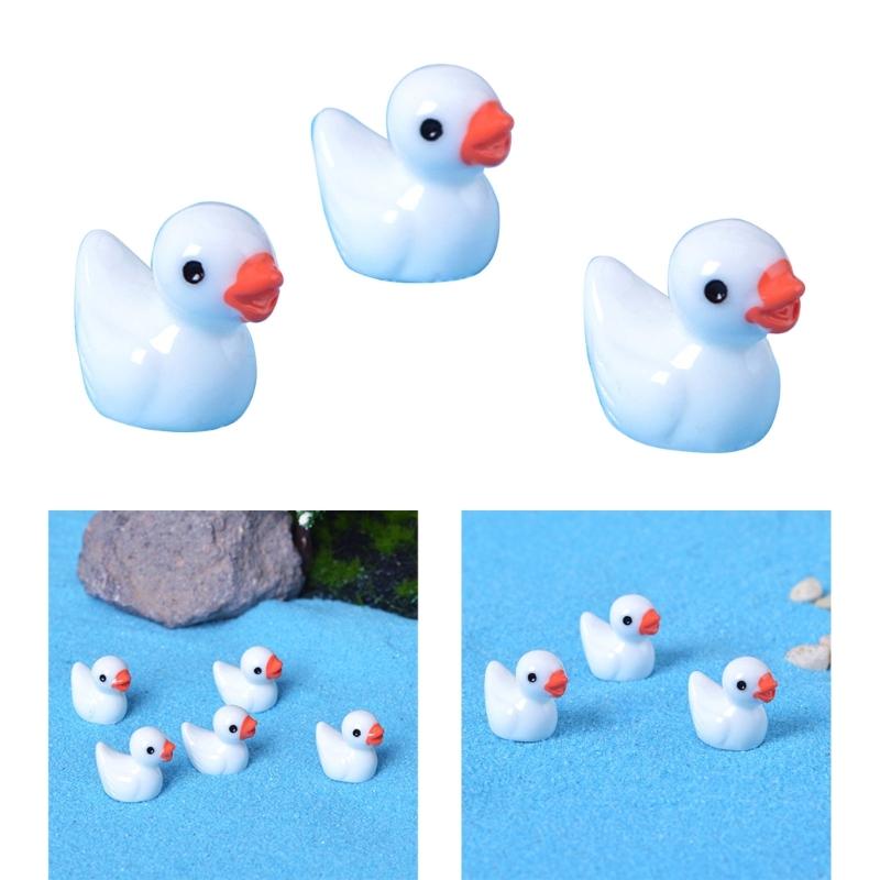 50 Stück Bunte Mini-Harz-Enten Mini-Figuren für Landschaft Mini-Enten Mikro-Feen Gartenlandschaft Puppenhaus Dekorationen