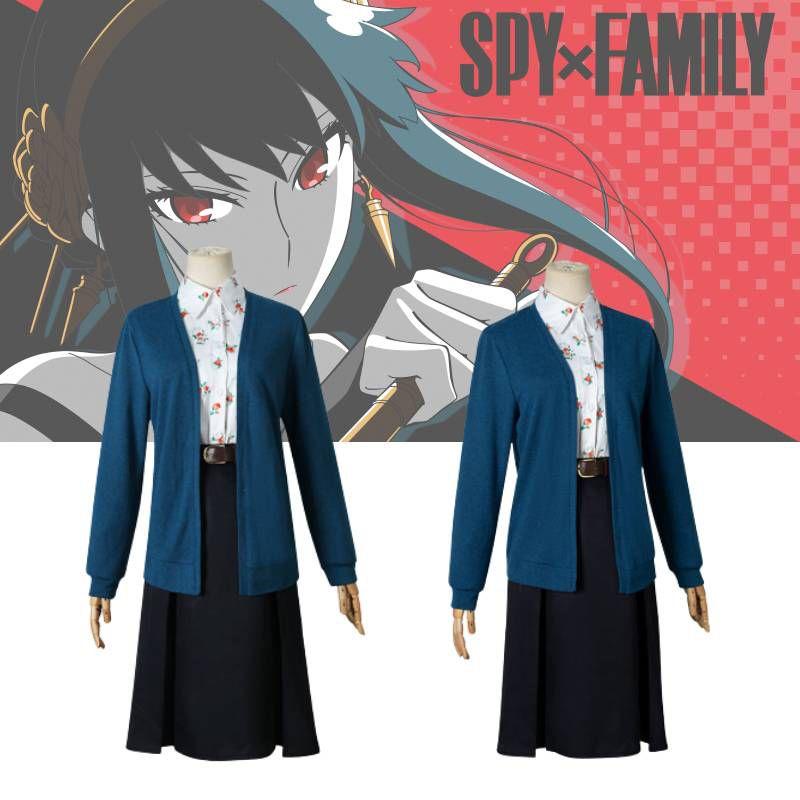 Spy×family Yor Forger Women Cosplay Set Alluring Polyester Dress For Christmas Party
