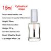 NEW 5/10/12/15ML Empty Clear Glass Nail Polish Bottles With Brush Cap Refillable Containers For Nail Art Lip Golss Liquid Sample