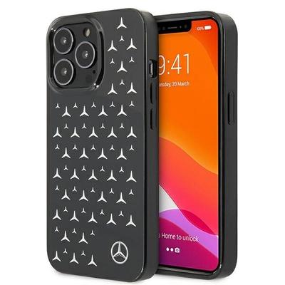 Mercedes Mehcp13Lespbk Iphone 13Pro / 13 6,1 Czarny/Black Hardcase Wzór Srebrne Gwiazdy