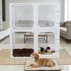 Transparent Dog Cage Fence Pet Indoor Kennel Medium and Small Dog Fence Heightened 80cm Dog House Large Space Pet Products