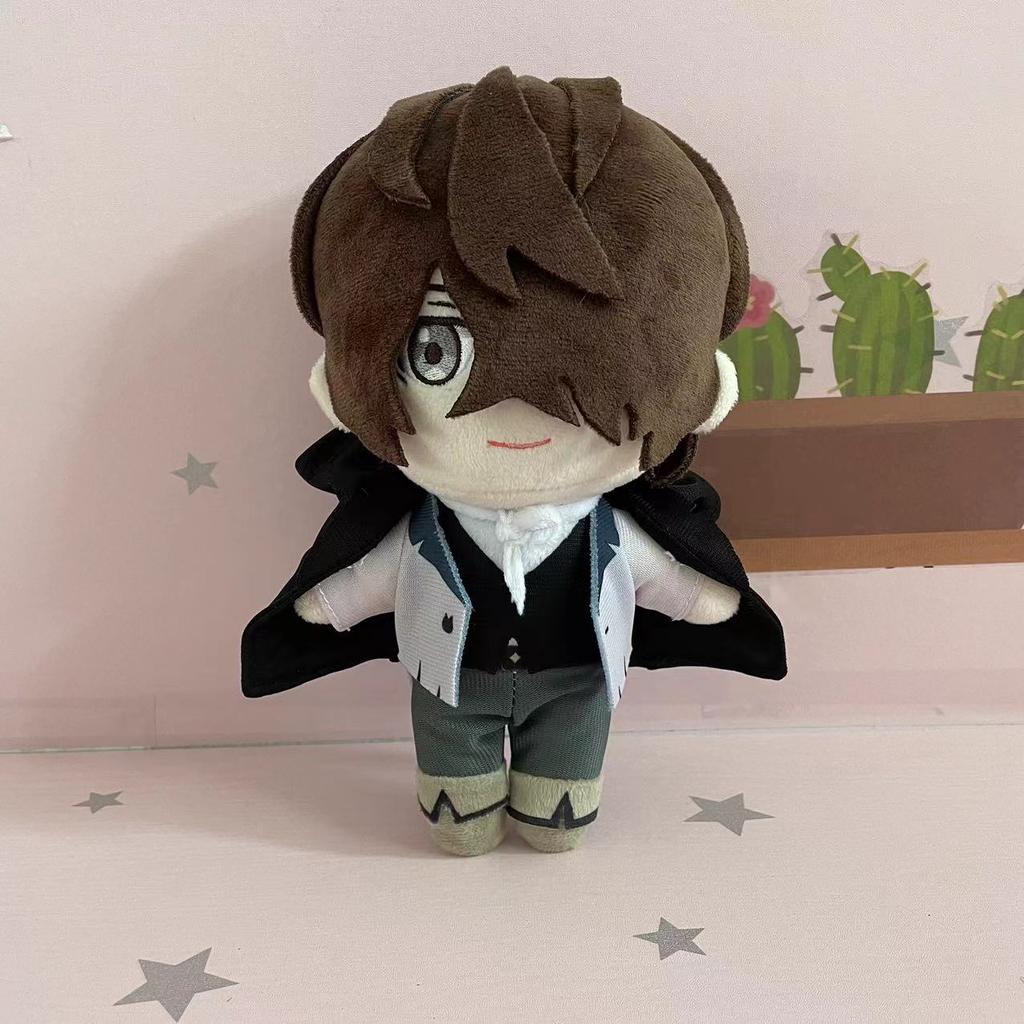 New Cute Bungo Stray Dogs Plush Dolls 20cm Dazai Osamu Nakahara Chuya Atsushi Kunikida Soft Stuffed Anime Figure Plushie Set Collectible Gift for Fans