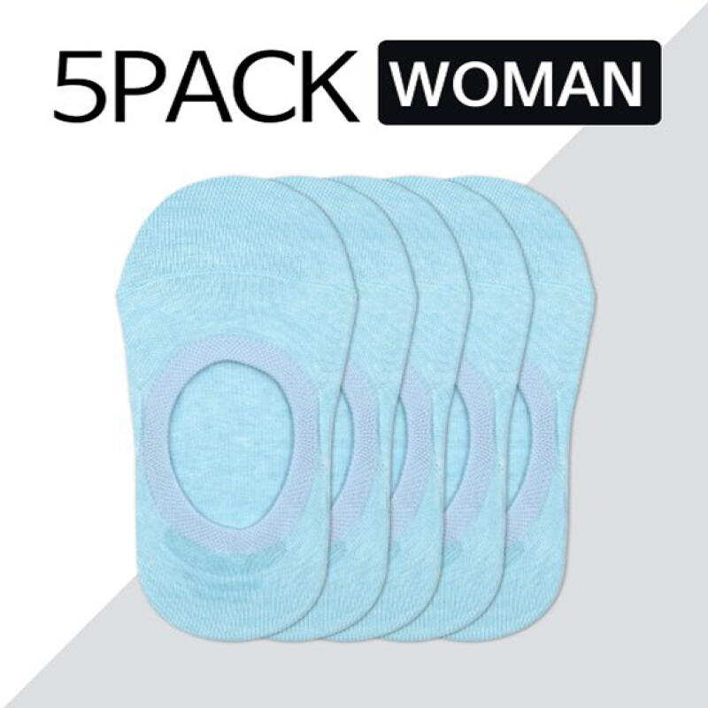 [Set of 5] Women s Colored Slippers - Sky Blue Sky Blue