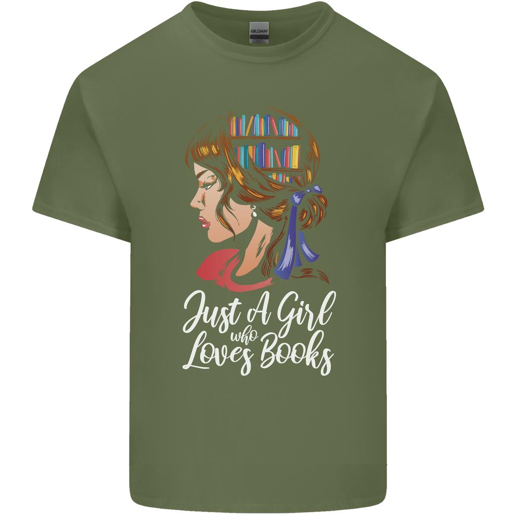 A Girl Who Loves Books Bookworm Reading Unisexs Light Cotton TShirt