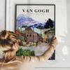 Van Gogh Exhibition Museum Poster Town Scenery Wall Picture Prints Art Canvas Painting Home Decor Wall Art No Frame