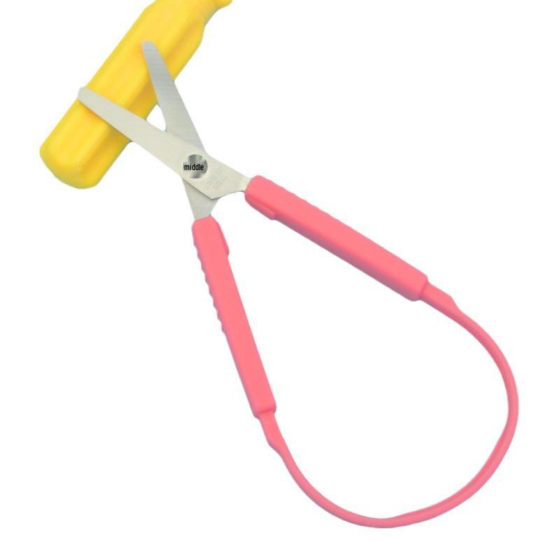 

Compact Children s Elastic Ring Scissors for Students and Office Use 1.2MM Ring Scissors красный