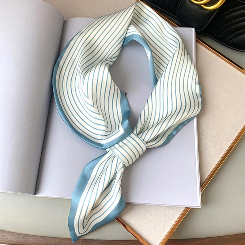 Women Skinny Neck Scarf Shawls Wraps Black Pink Small Office Hairband Neckerchief Foulard Scarves Ladies