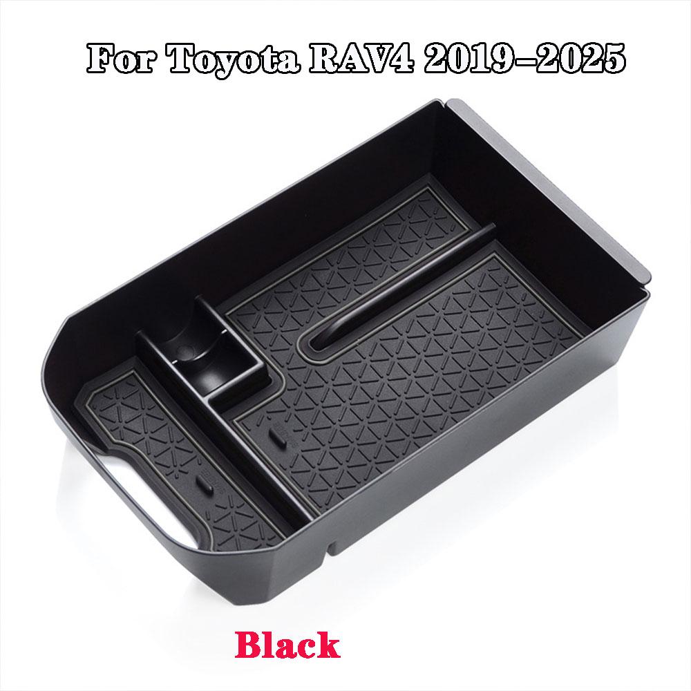 2PCS Center Console Organizer Tray and Armrest Storage Box For Toyota RAV4 2025 2024 2023-2019 Insert Secondary Storage Box.