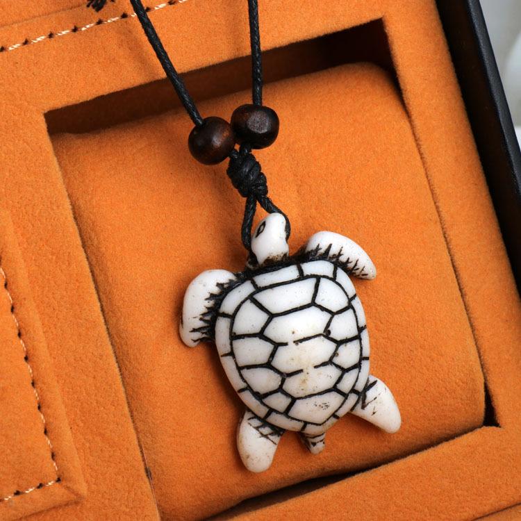 Marca de Moda Europea y Americana Tortuga Tortuga Colgante para Hombre Animal Retro Tortuga Collar