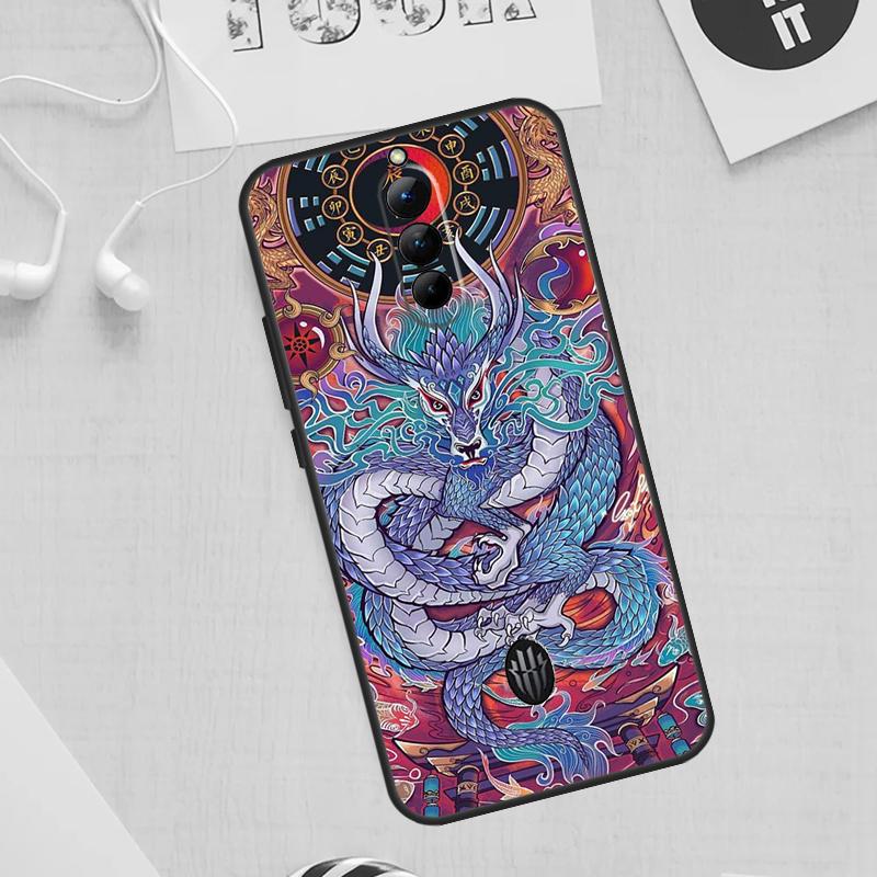 

Chinese Zodiac Dragon Tiger Phone Case For ZTE Nubia Red Magic 8 8S 9 Pro Plus RedMagic 6 7 6S 7S Pro 5S 5G 6R Coque Red Magic 9 Pro