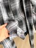 2026 Summer Women's Retro High-Waisted Plaid Skirt with Faux Two-Piece Design