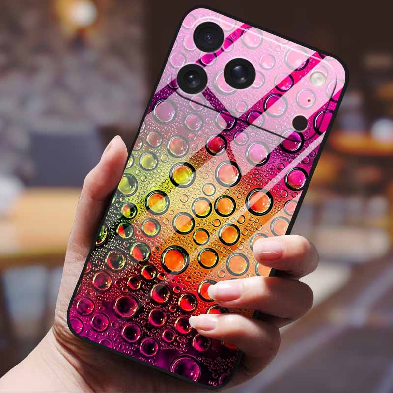 Gradient Phone Case for iphone 17  pro max iphone17 Air Tempered Glass Hard Back Cover for Apple iphone17pro Candy Color Pattern