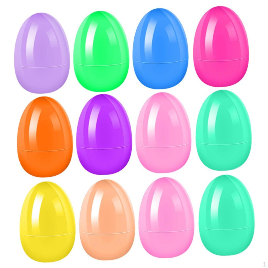 12 Stück Befüllbare Ostereier Korbfüller 6cm Spielzeug Partygeschenke zum Befüllen mit Süßigkeiten Gruppe