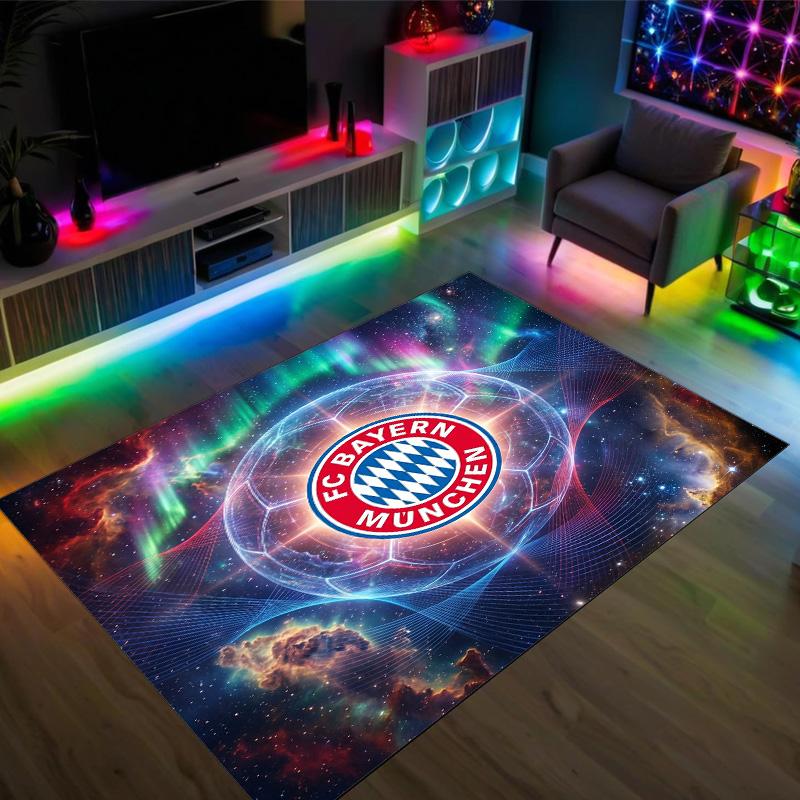 Bayern Munich Design Crystal Velvet Carpet Cozy Non?Slip Printed Rug For Bedroom Living Room Entrance