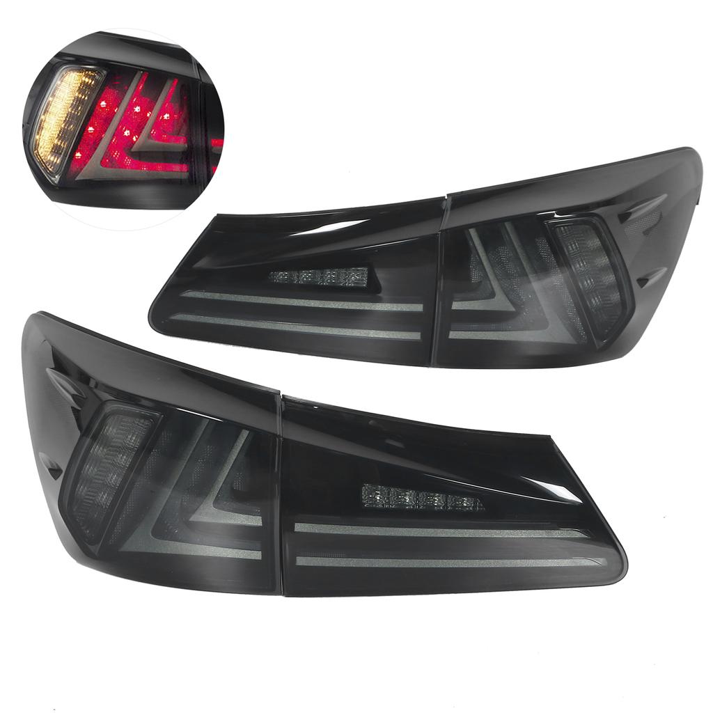 Full LED Tail Lights Smoked Lens IP67 Proof Fit for IS250 IS350 ISF 2006 2013