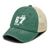 White 67 Printed Baseball Cap Adjustable Vintage Unisex Comfortable Curved Brim Cap For Women Outdoor Travel Camping