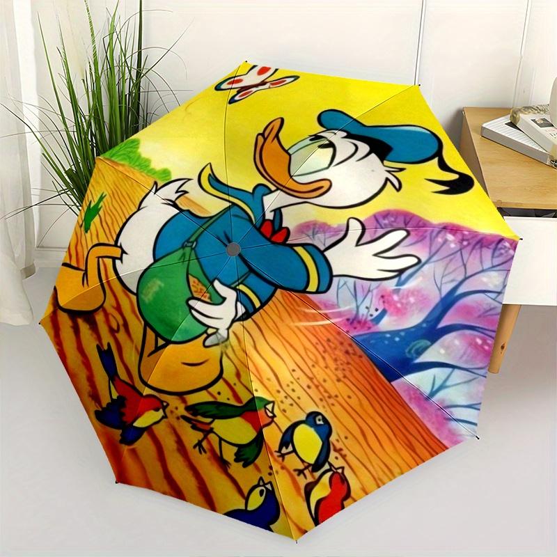 

Donald Duck & Butterfly Automatic 3-Fold Cartoon Umbrella Design, Cute Cartoon Pattern, Portable Outdoor Umbrella, Perfect, Holiday Gift for