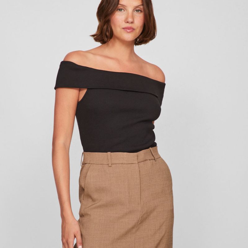 Blouses Kani Black Bare Shoulders Woman VILA