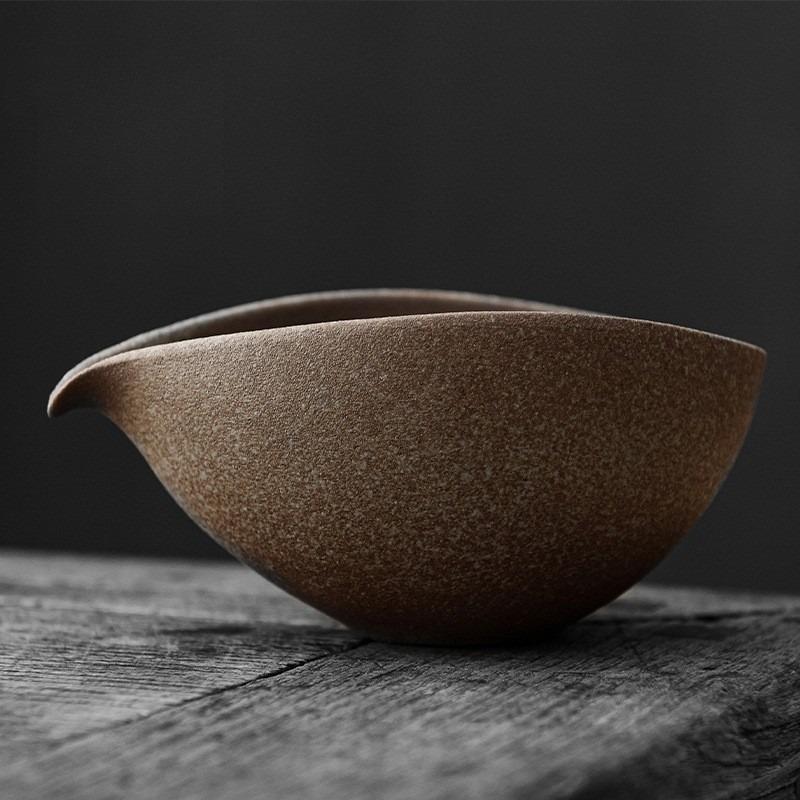 Old Rock Coarse Pottery Matcha Chawan Tea Bowl Japanese Matcha Mixing Bowl Kitchen Tool Teaware Chinese Kungfu Tea Dispenser
