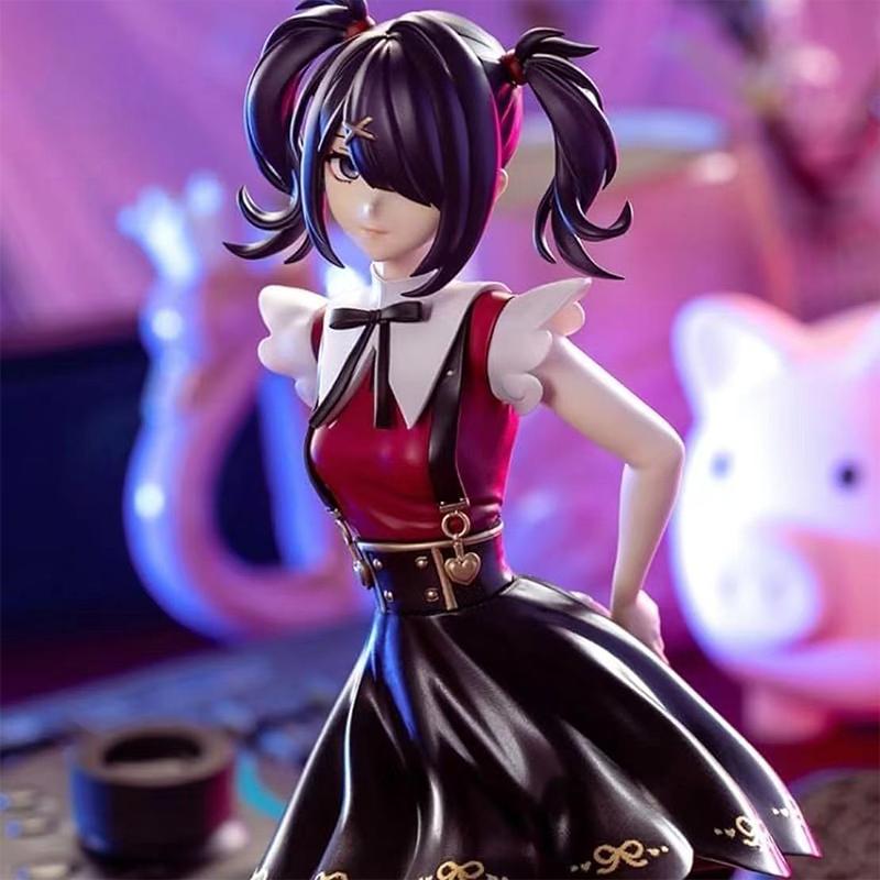 S Bedürftiger Streamer Überlastung Anime Ame Chan Figur Regenfiguren Süßes Mädchen Instant Nudeln PVC Sammlermodell Geburtstagsspielzeug