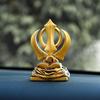 Khanda Sahib Idol Sikhisches religiöses Symbol Khanda Sahib Statue für Armaturenbrett Idol für Pooja Bürotisch Ausstellungsstück