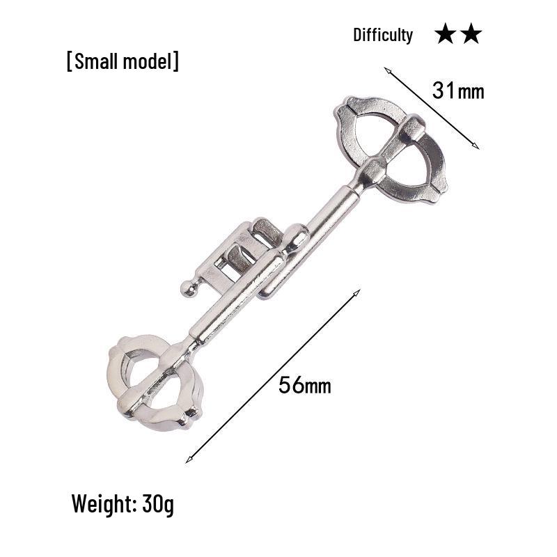 Intelligence Puzzle Zinc Alloy Disentanglement Rings - Unlock Nine Linked Rings Kongming Luban Lock Educational Toy