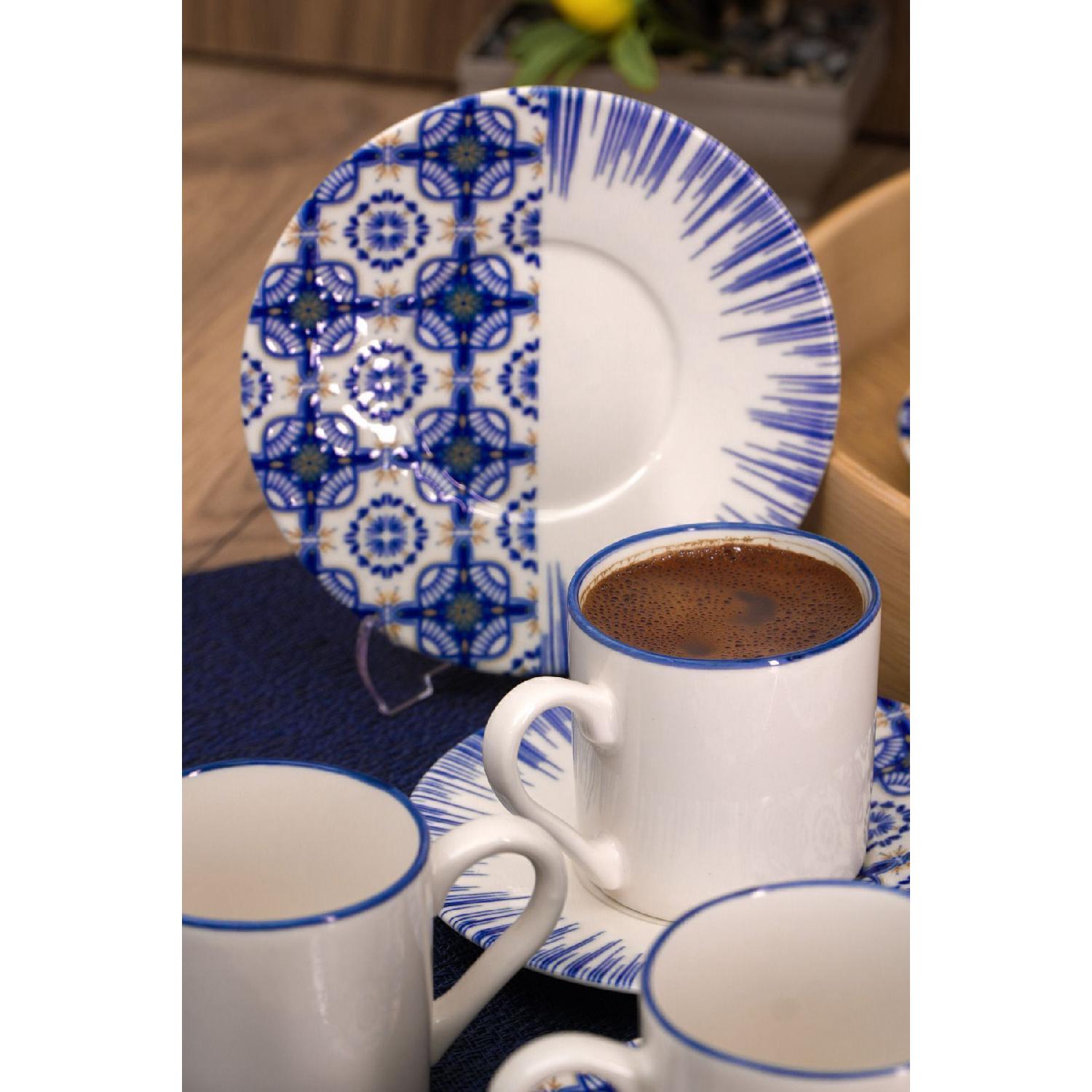 

Firuze 12 Piece Porcelain Coffee Cup Set 100 Ml білий