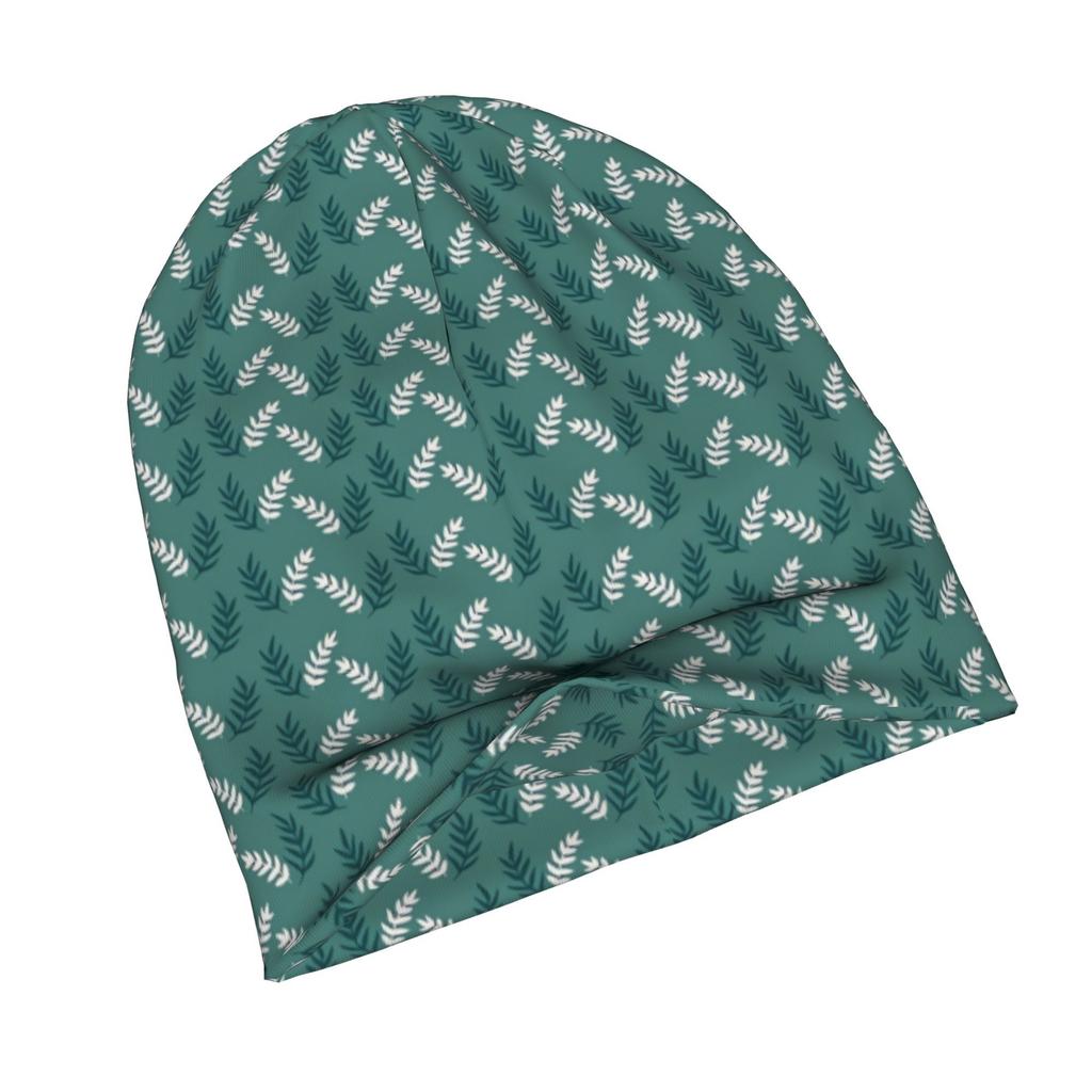 2D Flat Printing Leaves Pattern Version Adult Fashion Beanie That Transitions Effortlessly from Morning Commutes To Evening Walks While Maintaining a