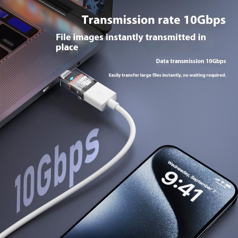 USB 3.2 To Type C Adapter OTG Fast Charging 120W 10GB High Speed Data Audio Transfer For PC Tablet Phone USB C Converter