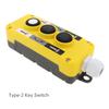 1 Piece Plastic COP-2B / COP-3B Rainproof Dump Trailer Remote Control Switch, Hoist Crane Pendant Control Station