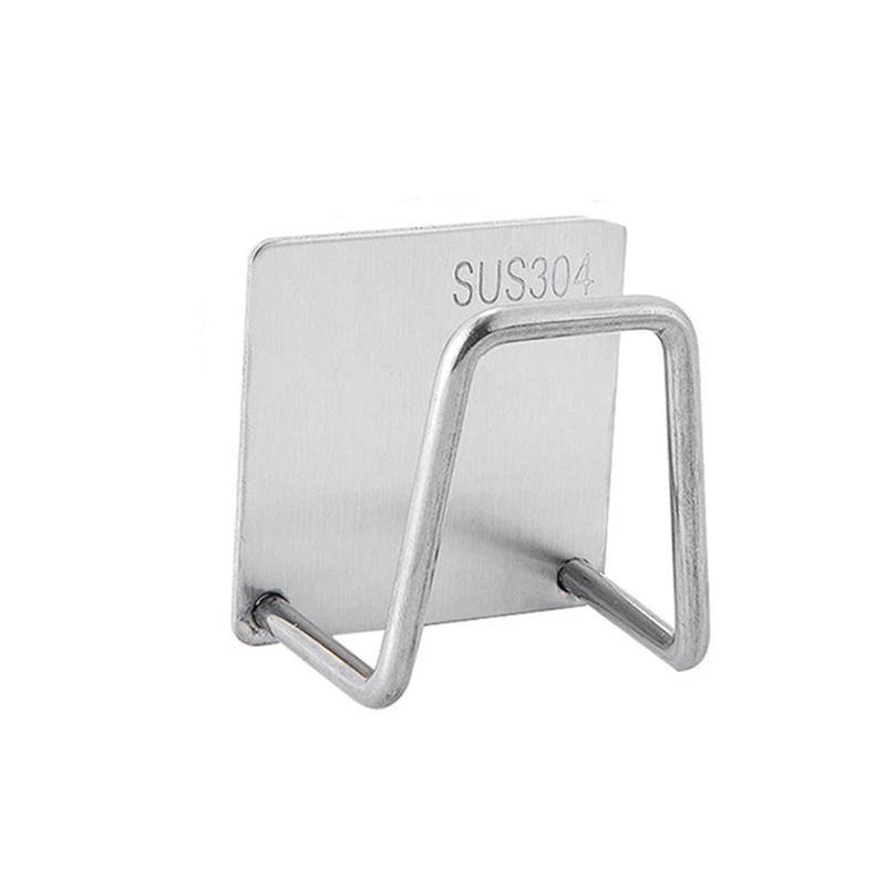 Küchenorganizer, Schwammhalter, Seifentrockner, selbstklebende Spülbecken-Abflussregale, Wandregale aus Edelstahl für die Spüle, Haken