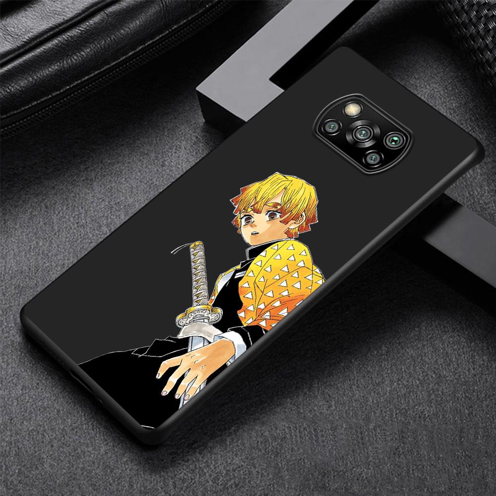Anime Kreslený Pouzdro na Telefon Demon Blade pro Xiaomi Poco X3 NFC M3 X4 Pocophone F1 M4 Pro F3 GT Měkké Silikonové Černé Kryt Shell