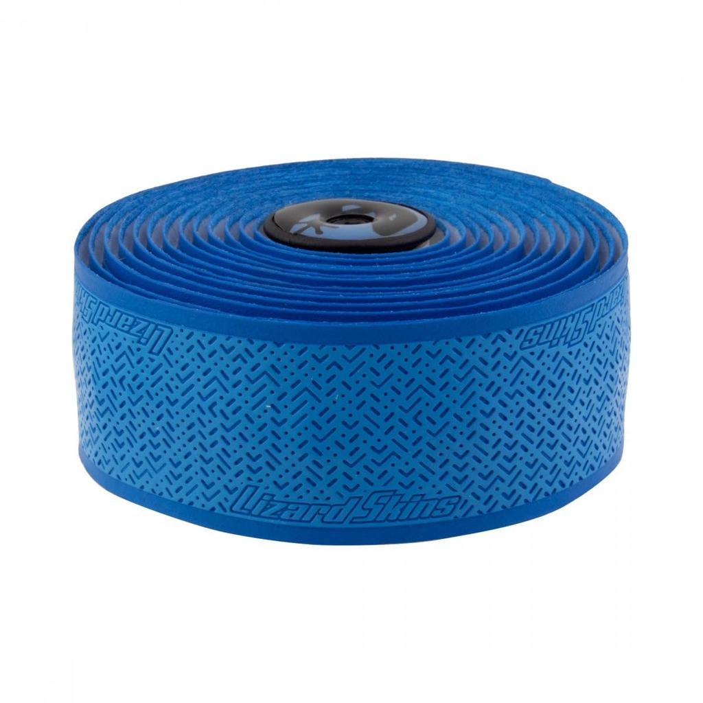 Lizard Skins DSP Bar Tape V2, 1.8mm Thick, with Screw-in Bar End Plugs, Cobalt Blue